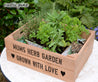 Personalised Wooden Crate Herb Garden Gift Bundle - Medium