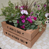 Personalised Wooden Crate Planter Box - Medium Square