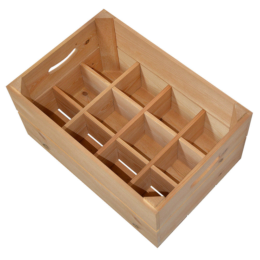 Wooden Storage Box with Dividers