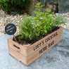 Personalised Windowsill Planter Crate with Cocktail Herb Seeds