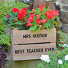 Personalised Wooden Crate Planter Box - Square
