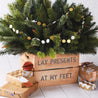 Personalised Wooden Crate Christmas Tree Stand - Square