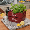 Personalised Wooden Herb Planter Box - Mini