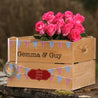 Personalised Bunting Wedding Small Gift Crate