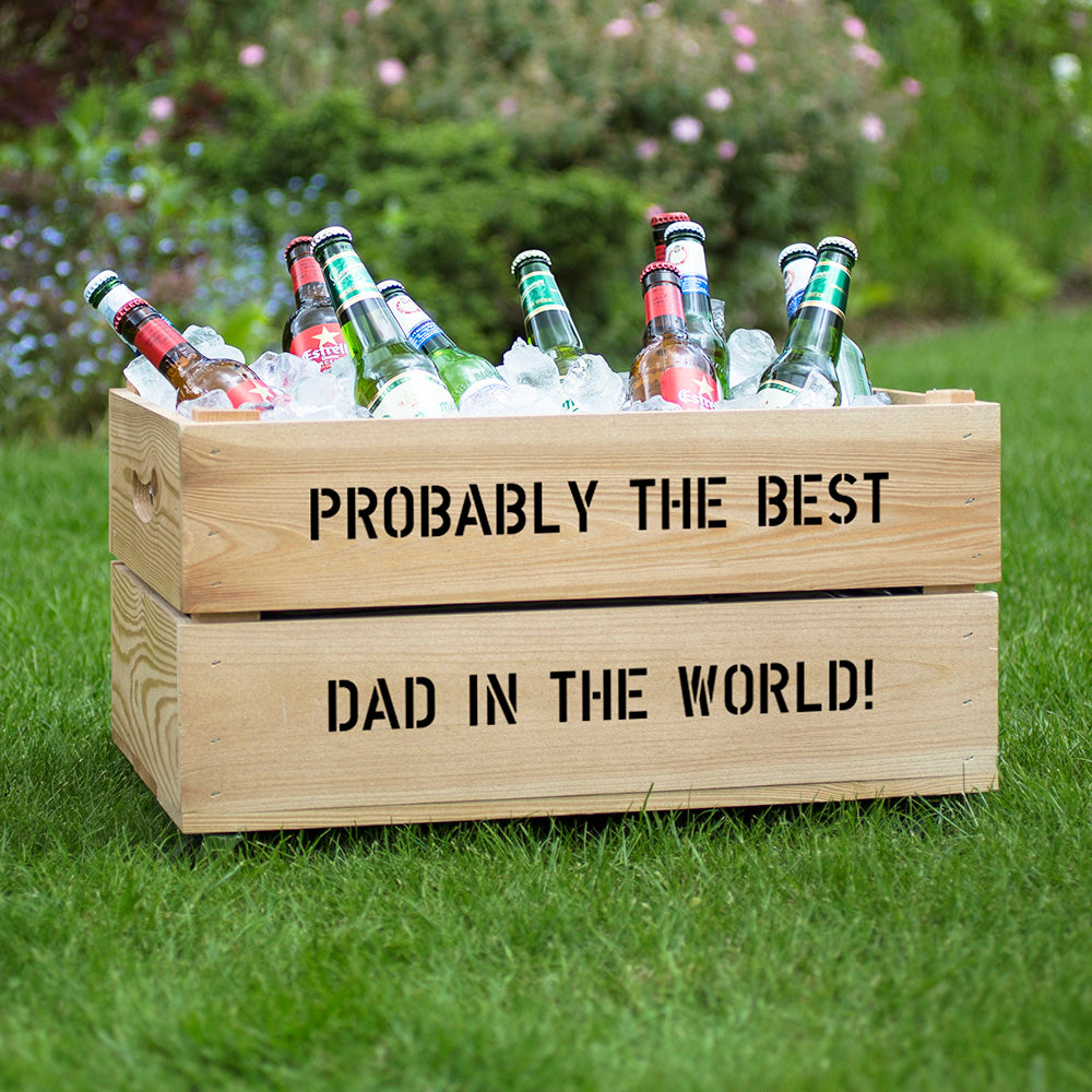Dad's Beer Wooden Crate
