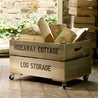 Personalised Wooden Log Storage Crate