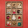 Christmas Wooden Half Crate with Dividers