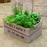 Personalised Wooden Garden Crate with Herb Seeds - Large