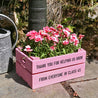 Personalised Wooden Crate Planter For Teachers - Small