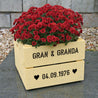 Wedding Anniversary Personalised Planter Crate - Square